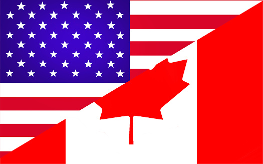 us and canada flag