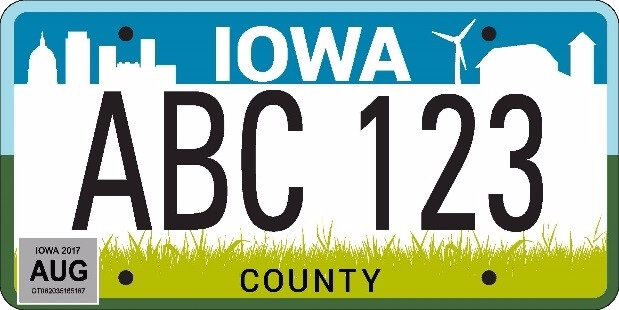 iowa license plate