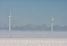 icy wind turbine