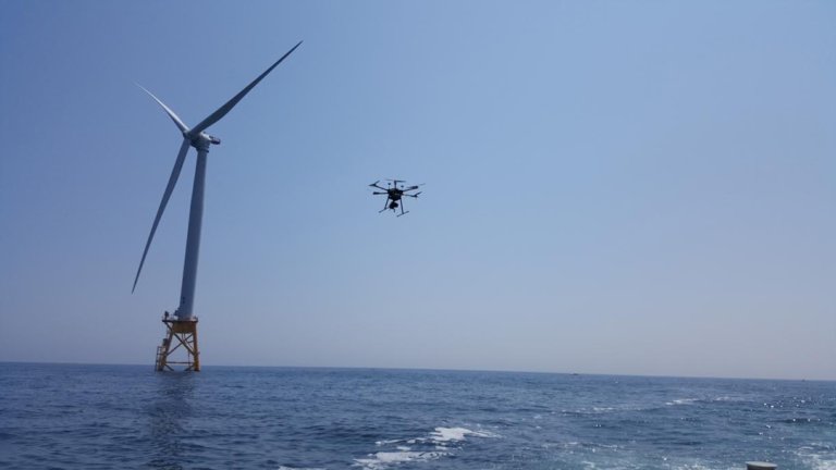 Drones Inspect Block Island Wind Farm